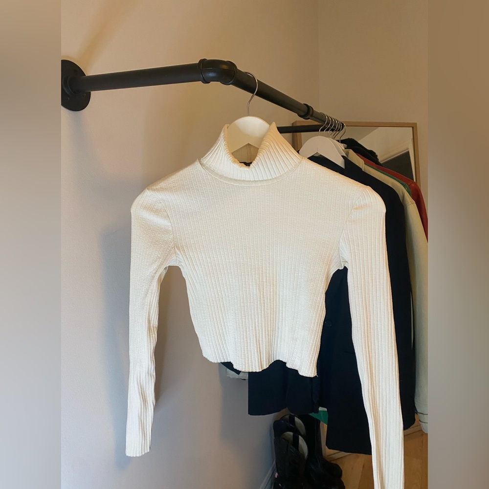 Cream turtleneck